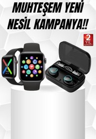 Resim FTA TİCARET Kaliteli Akıllı Saat ve Kaliteli Bluetooth Kulaklık ANC Özelliği Uzun Pil Ömrü 
