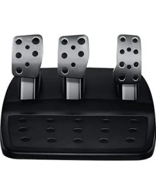 Resim G G29 Driving Force Yarış Direksiyonu, Çift Motorlu Güç Geri Besleme, 900° Direksiyon Yönü, Deri Direksiyon, Ayarlanabilir Paslanmaz Çelik Pedallar, Siyah [video Game] 