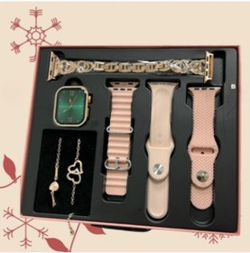 Resim teknotrust Iphone/Samsung 4 Kordonlu Bileklik Hediyeli Watch 10 Mini Premium Amoled Akıllı Saat Kol 