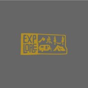 Resim Rv Keşfetmek Kamp Hayat Açık Suv Araba Cam Dekoratif Sticker Pikap Seyahat Gold M 1 Piece Set 