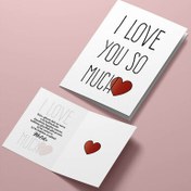 Resim I LOVE YOU SO MUCH Tebrik Kartı 