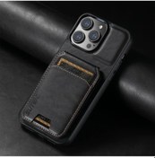 Resim Chenkestoreone Suteni Premium Yapay Deri Kartlık İphone 14 Pro Uyumlu Cüzdan 