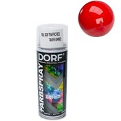 Resim dorf Kırmızı Parlak Sprey Boya Vernikli Akrilik Ral3020 400ml 
