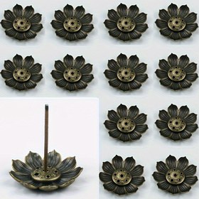 Resim 3 adet Set - Lotus Yakıt Alevi için Altı Delik - Metal Alaşım Çoklu Delik Yakıt Çubuğu Tutucu, Meditasyon, Ev Dekorasyonu, Noel, Cadılar Bayramı, Paskalya, Işık Festivali, Şükran Günü için Uygun, Koku Olmadan 