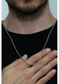 Resim Gümüş Kral Erkek Kolye Zincir 55Cm 2Mm 16Gr Msn18-2 (406570106) 