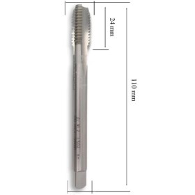 Resim Mte M12 Düz Makine Kılavuzu İnce Şaftlı Hsse Dın 376/C 