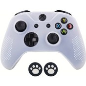 Resim Gaojunshop01 2si1 Kontrolcü Kılıfı 2 Joystick Başlık Seti 1 Oyun Korumalı Kılıf Şeffaf Siyah Beyaz 