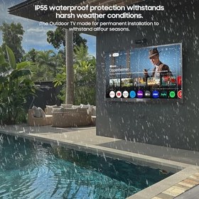 Resim SYLVOX QLED 4K UHD 2000nits Smart Google TV, HDR10, Dolby Atmos, hava koşullarına dayanıklı dış mekan TV, Google Assistant,Chromcast, Google Play Triple-Tuner, 60Hz, HBBTV Pool Pro 2.0 QLED 