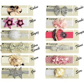 Resim Caramell Bebek Saç Bandı - Bandana - Seçmeli - Kahverengi Kahverengi 