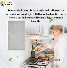 Resim White Daisy Uyumlu Davlumbaz 40x31,2 Cm Arka Ara 9,5cm Aspiratör Filtre 