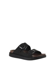 Resim Bueno Shoes Siyah Nubuk Deri Erkek Düz Terlik 11t23348 