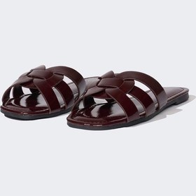 Resim DeFacto Kadın Düz Taban Suni Deri Terlik D8981AX25SMBR131 Bordo 