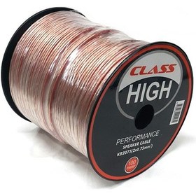 Resim Class 2X0-75 Mm Hoparlör Kablosu 100Metre Şeffaf 