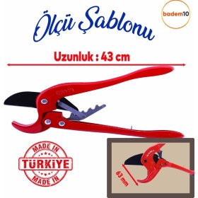 Resim Vira Pvc Profesyonel Plastik Boru Kesme Makası 63 mm Çelik 