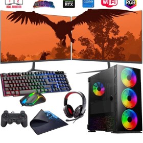 Resim Rogame I7 13700F 16GB Ddr4 480SSD 12GB RTX3060 Çift 24" Mon. Oyun Bilgisayarı (Gaming Set) 