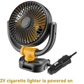 Resim Xiaomi Araba Fanı 360 Ayarlanabilir 3 Kafa Hava Fanı Otomotiv Elektrikli Fan 1 Head 12v 