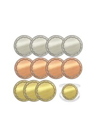 Resim Boş Meydan Okuma Madeni Parası Koruma Kutusu İle İşlenebilir Boş Pirinç Madeni Paralar 