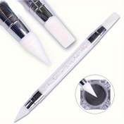 Resim 1/3 adet Tırnak Sanatı Silikon Fırça, 3D Oyma Ayna Glitter Tozu Döşeme Boyama Tırnak Silikon Kalemi, Jel Oje Manikür Aracı 