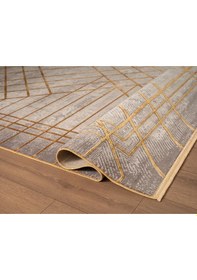 Resim Art At002s Sarı Geometrik Desen Modern Halı Triko Akrilik Viskon Boyama Yüksek Sıklık Ipek Serisi-759 Sarı 