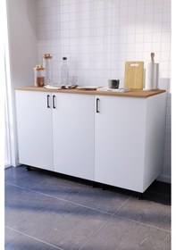 Resim Raze Mutfak Dolabı Alt Modül 150 CM Tezgah Dahil Beyaz 