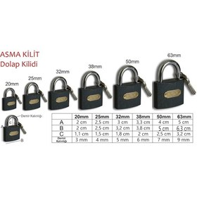 Resim Asma Kilit Gri No 20 