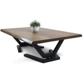 Resim Entema Doğal Ağaç Masif Hibrit Kütük Masa ve Sehpa 90CM x 120 cm 