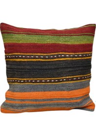 Resim Zehra Abla Halı Yeni El Dokuma Dekoratif Kilim Kırlent Yastık Kılıfı 6096 