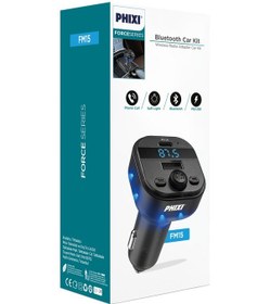 Resim Phixi Fm15 Araç Fm Transmitter Bluetooth 5.3 + Pd & Usb-a Hızlı Şarj 