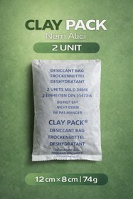 Resim nemtut CLAY PACK AKTİF KİL NEM ALICI 2 UNİT ( 12 CM X 8 CM - 74 g ) 70 ADET 