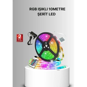 Resim Shopwave Uzaktan Kumandalı Rgb Smart Şerit LED Işık Esnek ve Taşınabilir Dekorasyon 