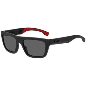 Resim Hugo Boss Unisex Siyah Organik Polarize (UV) Cam Selüloz Asetat (Selüloid) Kapalı Çerçeve Dikdörtgen Güneş Gö 