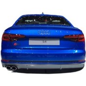 Resim Audi A4 B9 2016 Sonrası Rs4 Soldan Çift Çıkış Arka Tampon Eki - D 