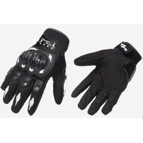 Resim Fashion Smart Motosiklet Eldiveni - Koruyucu Aşınmaya Dayanıklı - M Kırmızı Model Siyah 