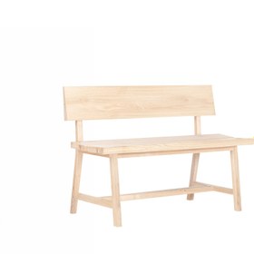 Resim Ahşap Bank - PI Serisi, Sırtlıklı- 140 cm - Raw 