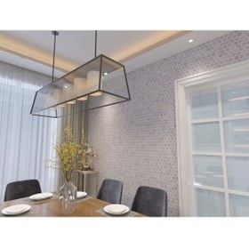 Resim TUQCO Doğaltaş Fileli 1" Hexagon Golden Eskitme Mermer Mozaik 