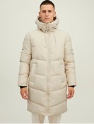 Resim Jack&Jones Kapüşonlu Bej Erkek Kaban 12215283 Bej 