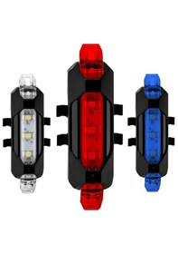Resim Eldrive Bisiklet İkaz Lambası Su Geçirmez Usb Şarj Led 3 Lü Set Kırmızı - Siyah - Mavi 