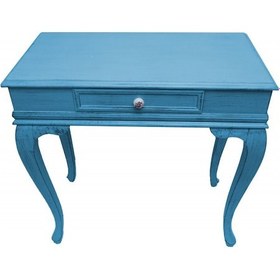 Resim Masifart Flare 80 cm Mavi Eskitme Çekmeceli Dresuar Makyaj Masası 