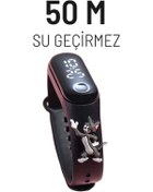 Resim Q-TİME Kedi Tom Figürlü Led Dokunmatik Ekranlı Su Geçirmez Dijital Çocuk Ve Genç Kol Saati (siyah) 