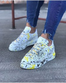 Resim WG Fashion Mp501 Rt Bağcıklı Renkli Baskılı Ortopedik Yüksek/kalın Taban Erkek Sneaker Çok Renkli 