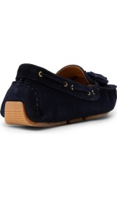 Resim Deery Kadın Hakiki Süet Lacivert Püsküllü Loafer - DL506ZLCVC01 