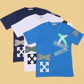 Resim Panios Kids 3lü, Collection, Baskılı, Beyaz-siyah-gri Erkek Çocuk T-shirt Mavi Beyaz İndigo 