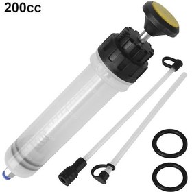 Resim Araba Yağı Sıvı Çıkarıcı Manuel Yağ Sıvı Transfer Pompası Araba Aracı Dolum Şırınga Dağıtım Şişesi Araba Aksesuarları 200cc 