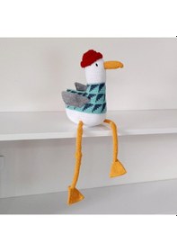 Resim Amigurumi Örgü Oyuncak Martı 