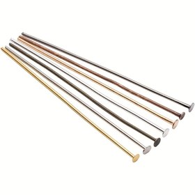 Resim 100 adet/Donan Düz Başlı İğneler Kolye Süsü İğne DIY Aksesuarları Boncuk Dizme Malzemeleri 