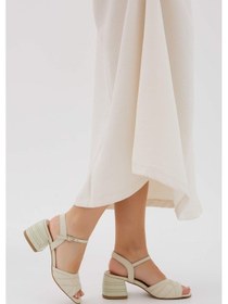 Resim Tamer Tanca Kadın Hakiki Deri Açık Bej Topuklu Sandalet 33 8200 Bn Ayk Y23 A.bej Dr Açık Bej 