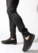 Resim Rovigo Erkek Siyah Dokuma Streç Sneaker 
