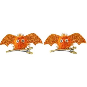 Resim Sones 1 Çift Cadılar Bayramı Yarasa Saç Tokası Çocuk Kostümü Başlığı Turuncu 3+ 