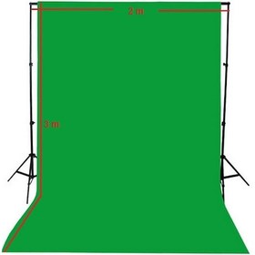 Resim Greenbox Chromakey Ürün Çekimi İçin 200 x 300 CM Yeşil Fon Perde + 200 x 200 CM Fon Standı 