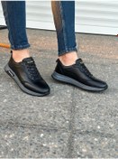 Resim Luis Figo Hakiki Deri Rahat Ortopedik Erkek Günlük Kışlık Sneaker Ayakkabı 40-44 Siyah 